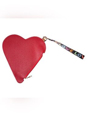 Red Heart Wristlet Clutch